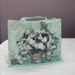 Vincent Van Gogh Print Canvas Tote - Still Life: Vase with Pink Roses -brand new